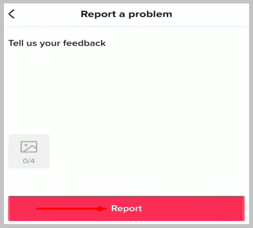 Tap on “Report” to submit