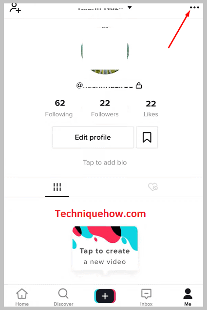 Tap on the Three-line icon