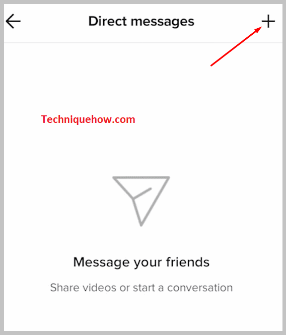 Tap on the '+' icon on tiktok