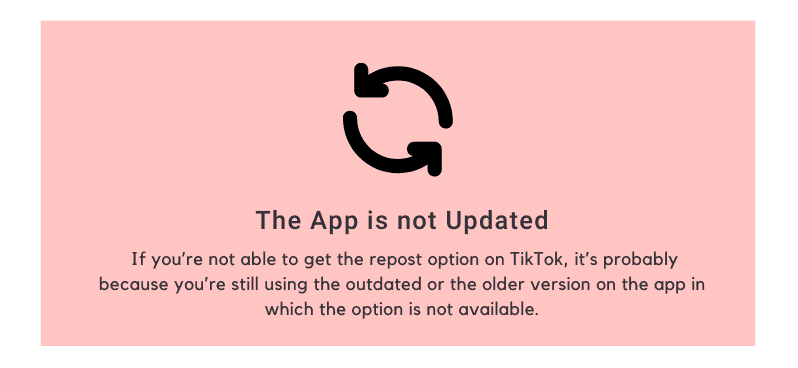 The app is not updated