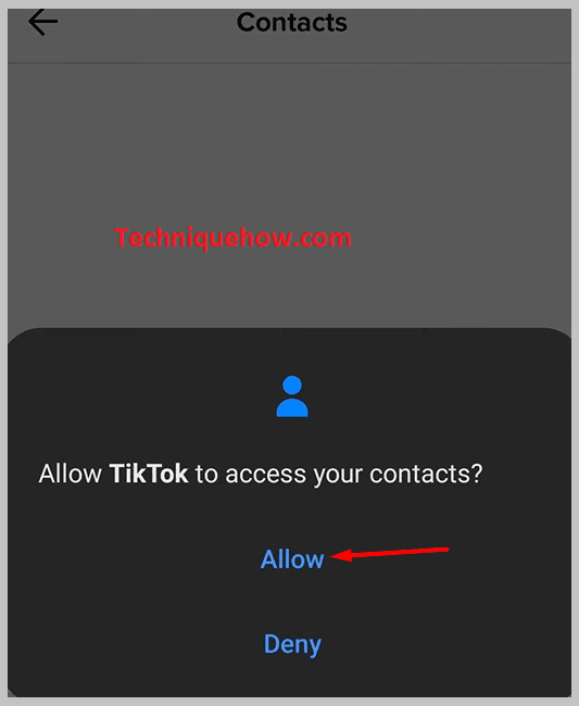 TikTok access to your contacts