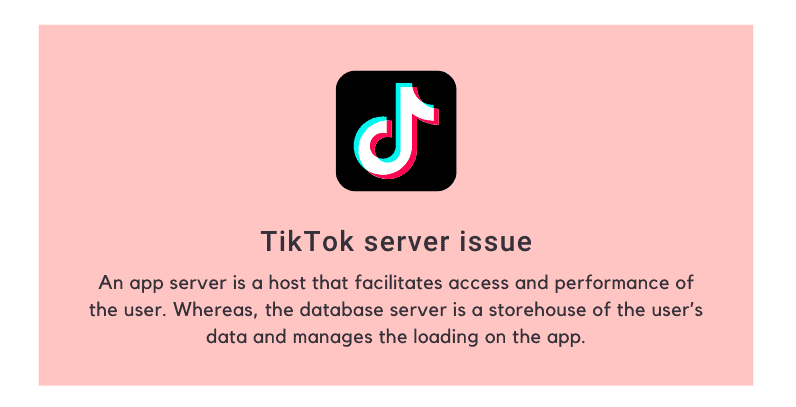 TikTok server issue