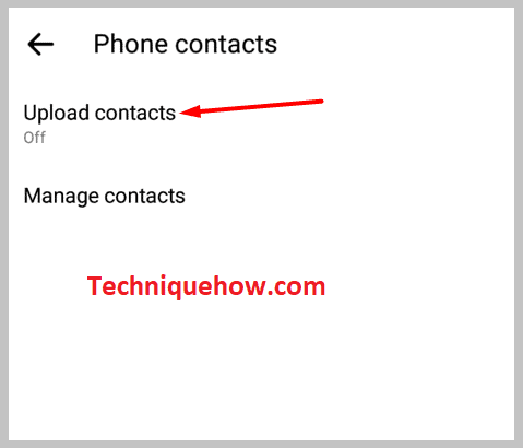 Upload Contacts