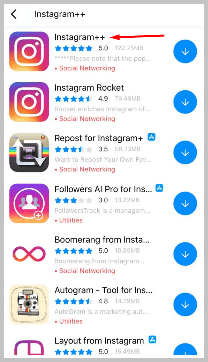 Using Instagram++