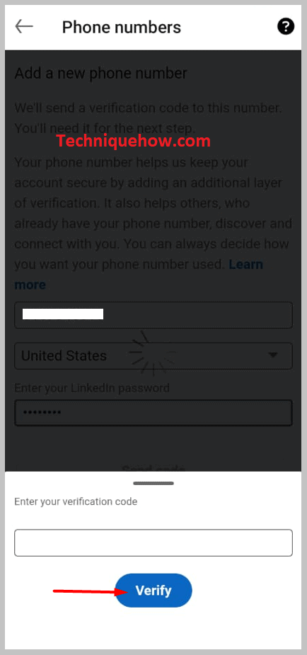 Verify on LinkedIn