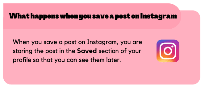 What happens when you save a post on Instagram