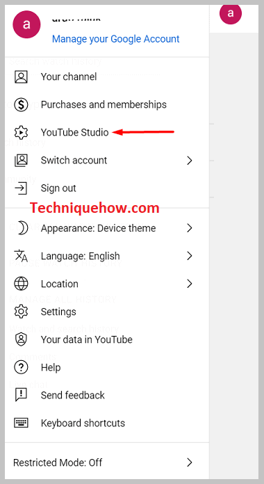 YouTube studio