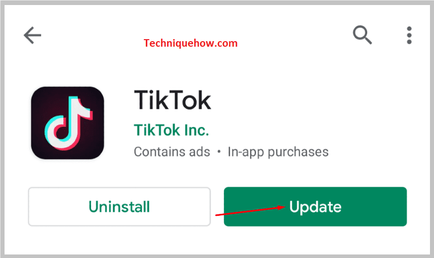 able to see the Update button