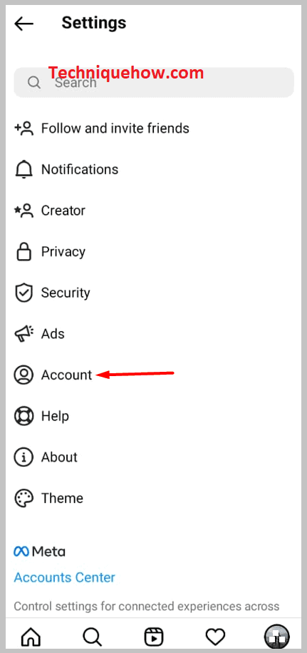 click on Accounts