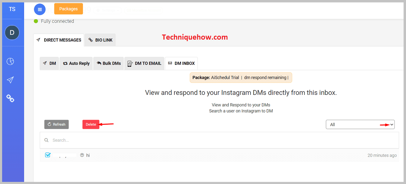 click on the Delete button on DMPro