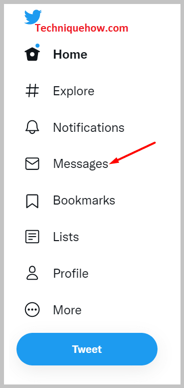 click on the Messages option