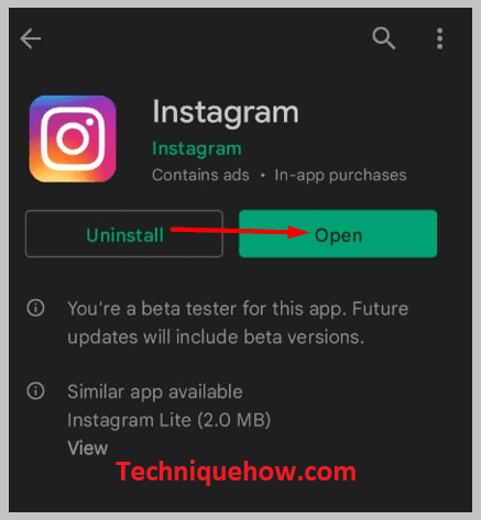 click on the Open button