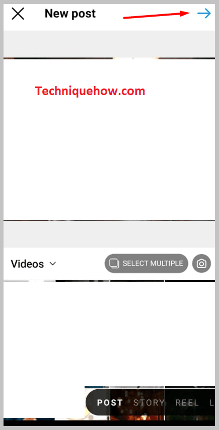click on the arrow icon