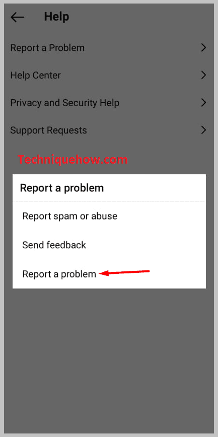 click on the blue Report a Problem