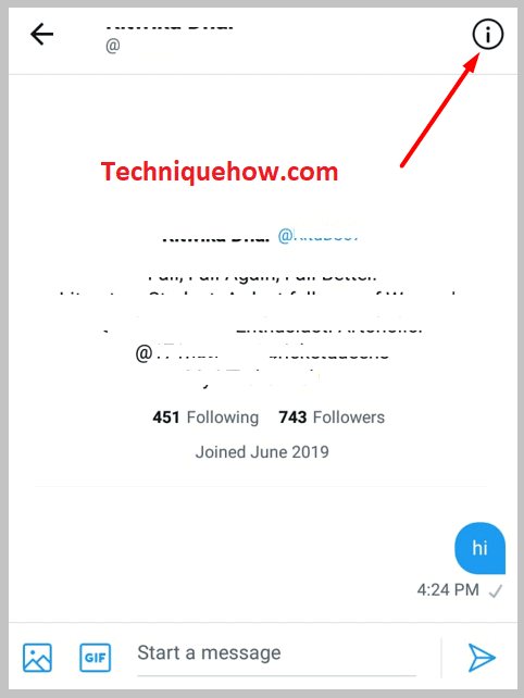 click on the i icon app