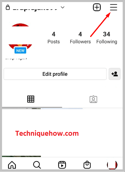 click on the menu icon