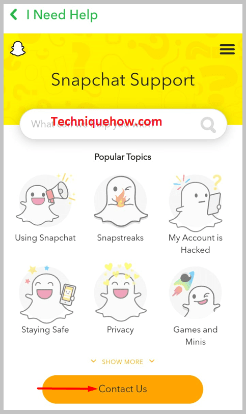 contact us on snapchat