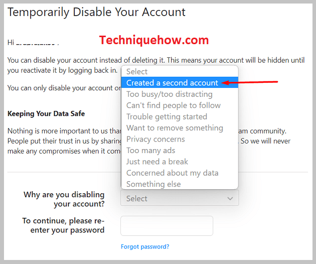  disabling your account