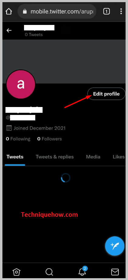 edit profile icon twitter 