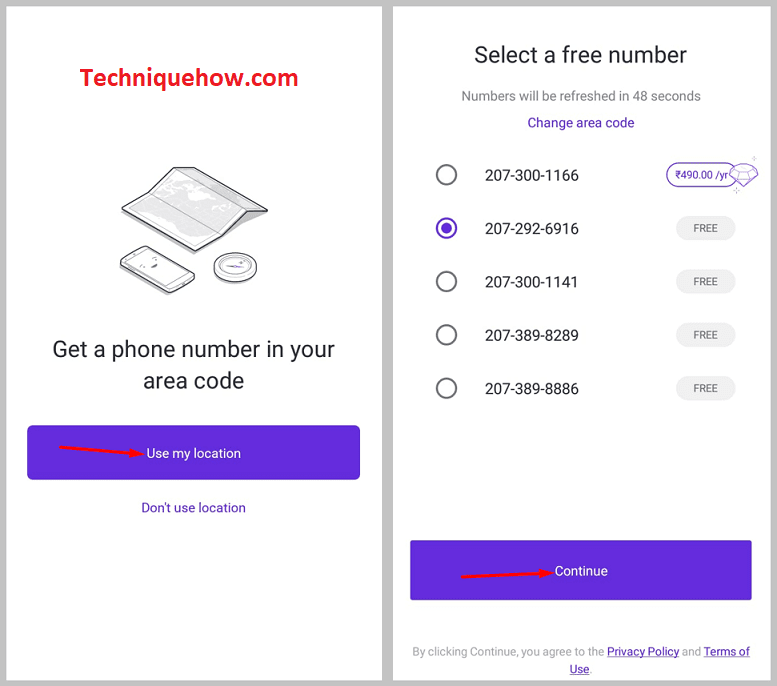enter an area code textNow