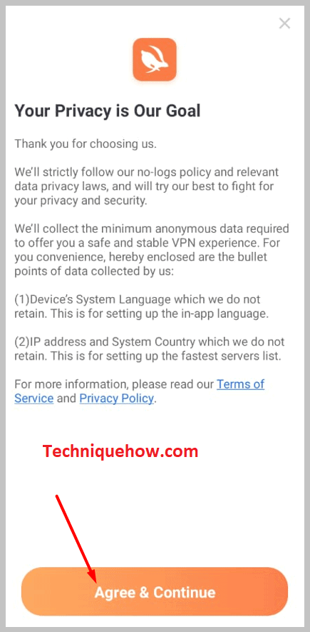 grant the required permission on turbo vpn
