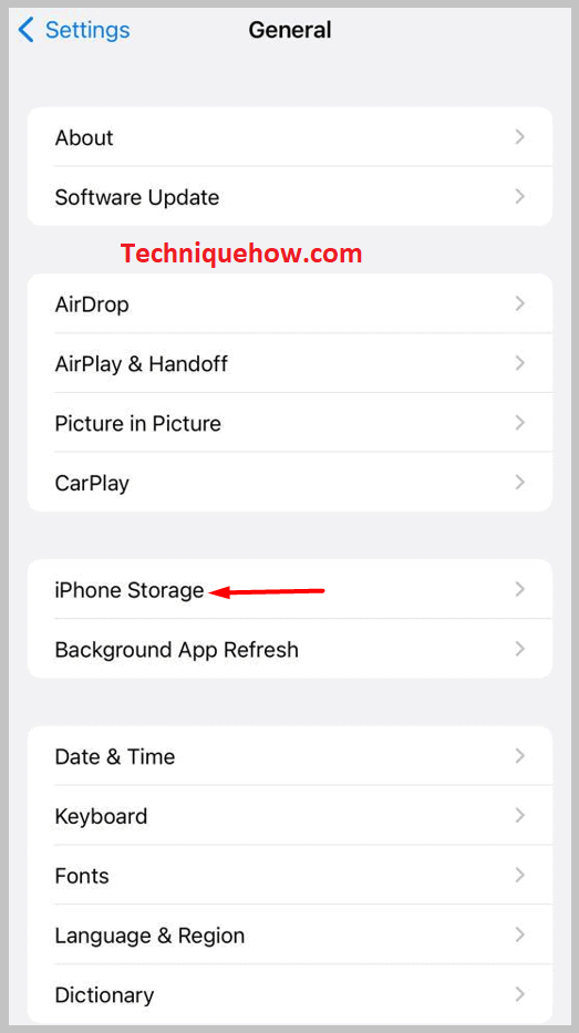 iPhone Storage on iphone