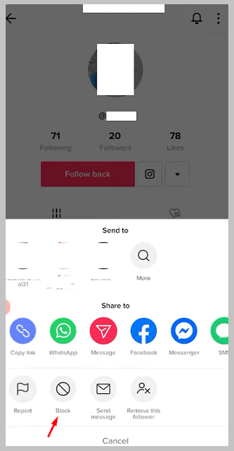 options and to block