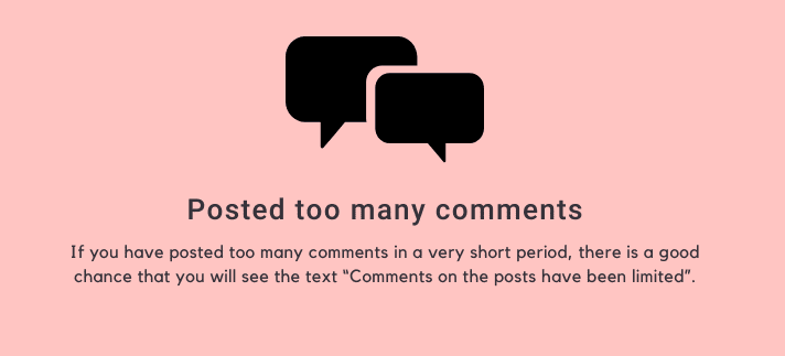 posted too many comments