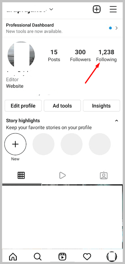 present in the Followers list