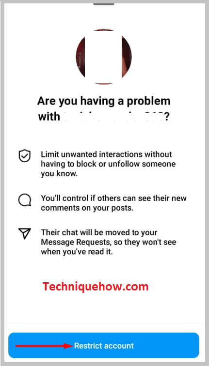 restrict the account