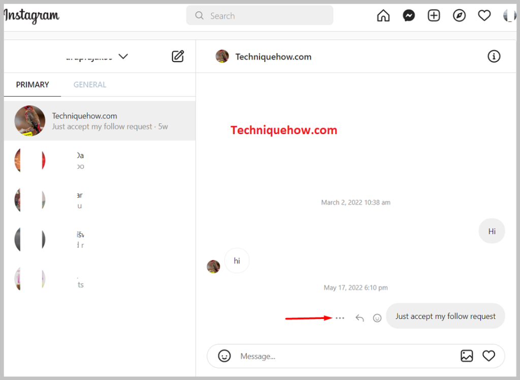 see a three dots icon on pc