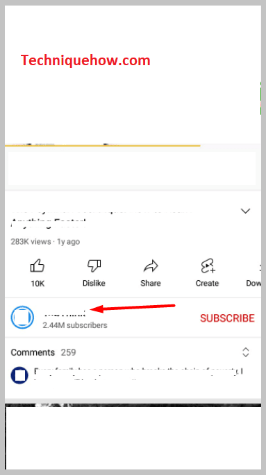 see the channel's name on youtube