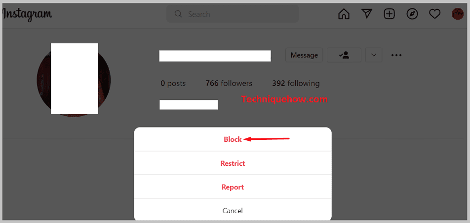 select Block on pc