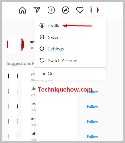 select Profile and here