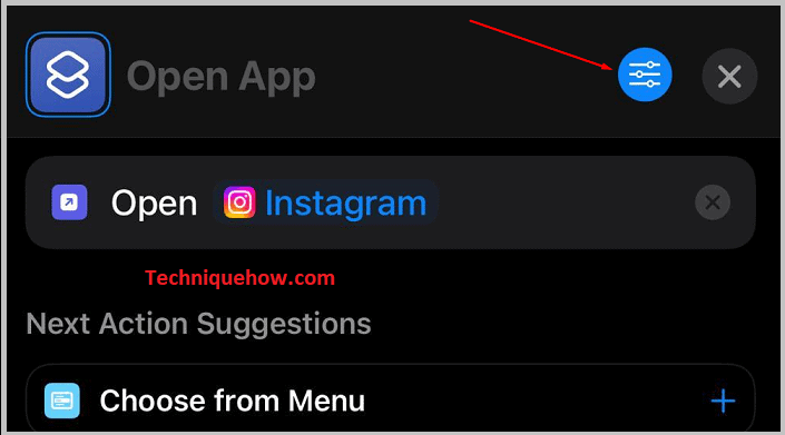 tap on open instagram app
