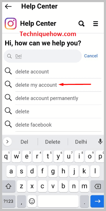 tap on the search bar