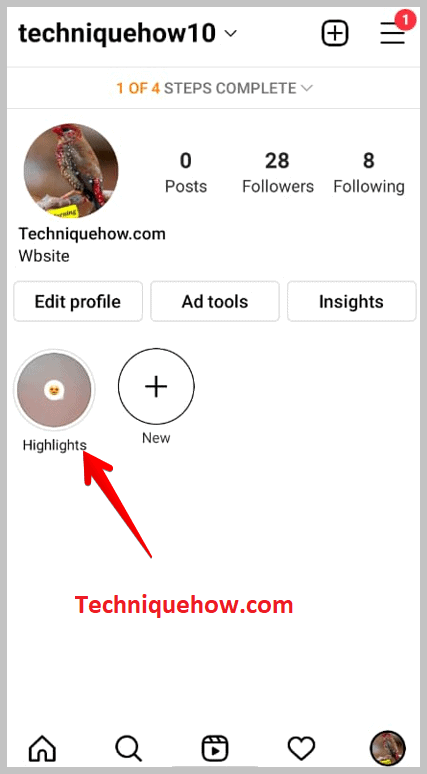 tap the highlight