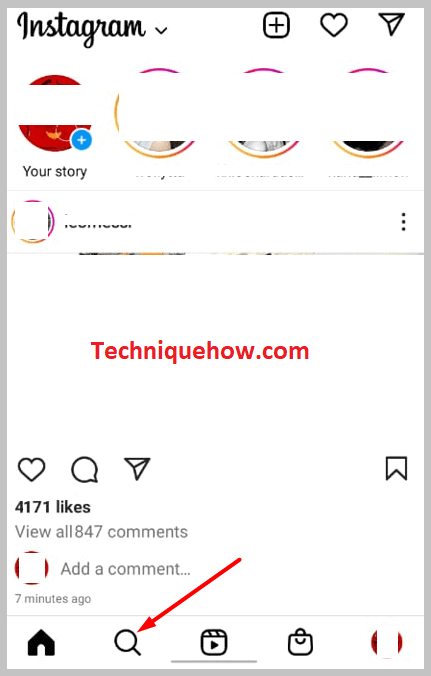 tapping the Search icon