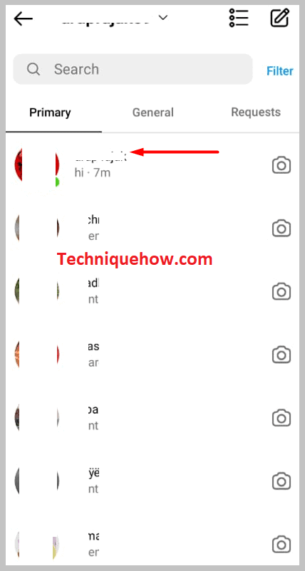 the message section on application
