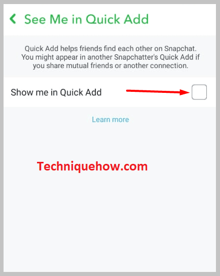 tick OFF the Show me in Quick Add