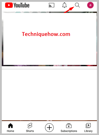 top search bar of the application