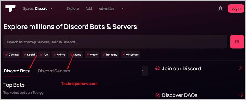 Discord Bots and Discord Servers on top.gg