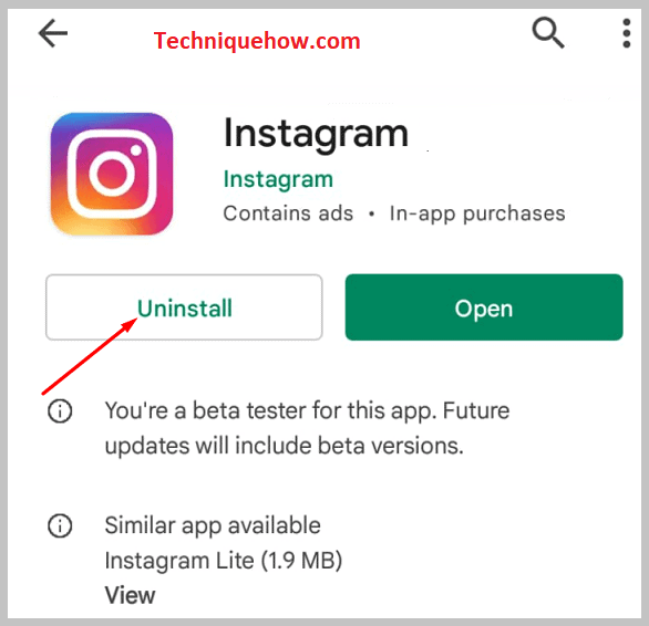 uninstall the app