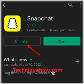 unstall snapchat