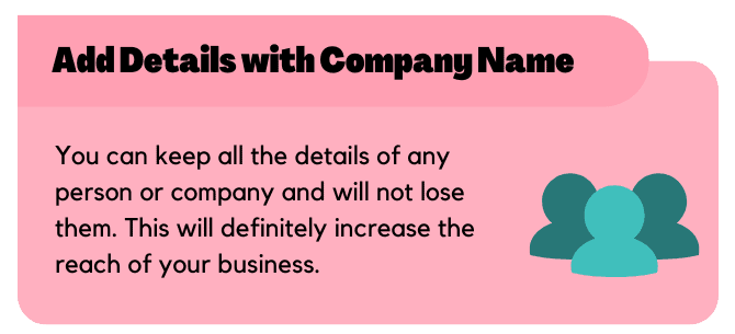 Add People Details with Company Name