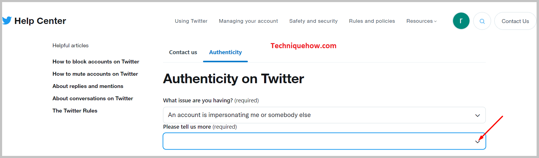 An account is pretending
