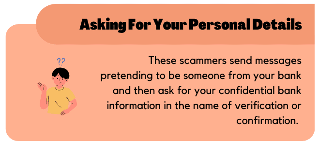 Asking for your personal details