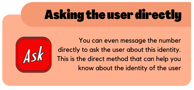 Asking the user directly