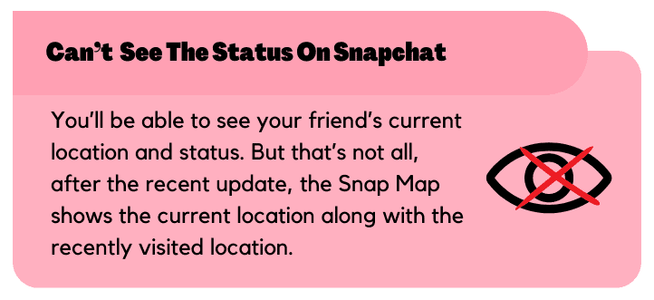 Can't you See the Status on Snapchat