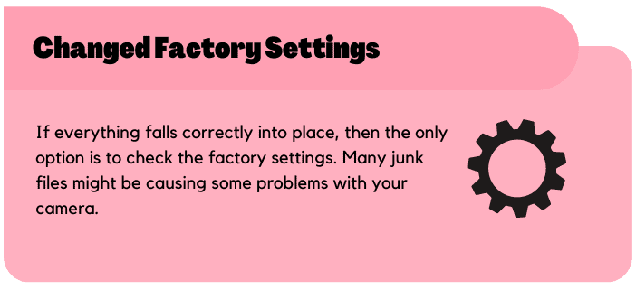 Changed Factory settings wrongly
